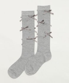 WEGO リボン付きハイソックス