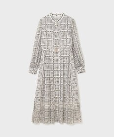 GRACE CONTINENTAL チェーンチェックプリントワンピース