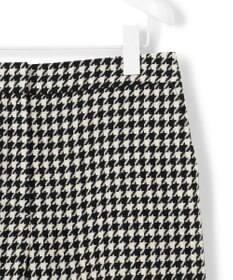 ICB L ハウンドトゥースツイード ワイドストレートパンツ