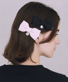 Maison de FLEUR リボンマニアツイードバレッタ