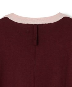 BEIGE， CHLOR / ウールシルク配色クルーネックニット