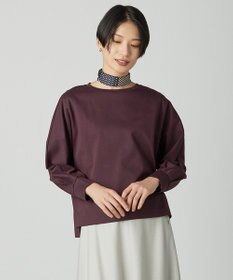 J.PRESS LADIES ポンチ ボートネック カットソー バーガンディ系