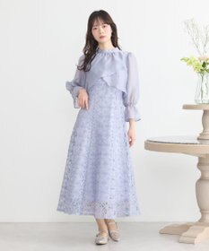 earth music&ecology SET2点シアーブラウス＋3Dレースワンピース