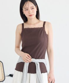 earth music&ecology カップ付レースキャミソール