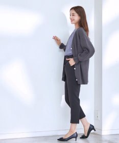 Tiaclasse 【洗える】袖先フリルミドル丈カーディガン