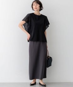 23区 S 【先行予約】カットワークエンブロイダリー デザインスリーブ トップス