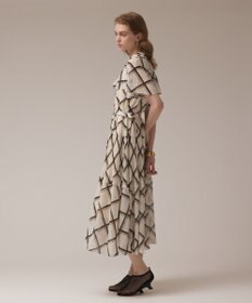 GRACE CONTINENTAL チェックプリントプリーツワンピース