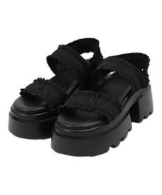 WEGO 厚底フリルギャザーサンダル