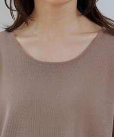 Tiaclasse L 【洗える】ドットチュールニットチュニック