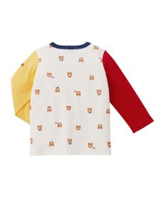 MIKI HOUSE HOT BISCUITS 【70-120cm】 ビーンズ総柄 長袖Ｔシャツ