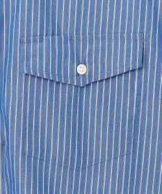 J.PRESS MEN ポプリンマルチストライプ バンドカラーシャツ