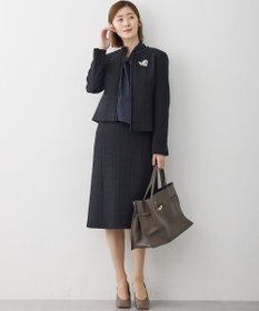 23区 L 【セットアップ対応】ライトシャインツイード ノーカラージャケット