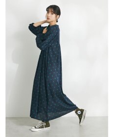 CRAFT STANDARD BOUTIQUE インド綿混キルト切替花柄ワンピース