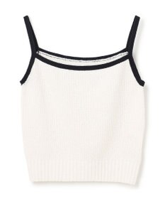 GRACE CONTINENTAL バイカラーニットノースリーブ