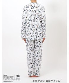 WACOAL ワコール_リラックス＆スリープ パジャマ 長袖 長ズボン 綿100%(本体) PEANUTS スヌーピー レディース FDX553 /ワコール