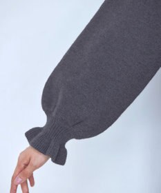 Tiaclasse 【洗える】袖先フリルミドル丈カーディガン