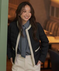 撥水・洗える】2WAYノーカラーダウン ジャケット / ANY SIS L