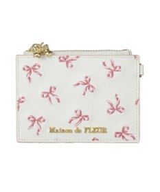 Maison de FLEUR リボン刺繍カードケース