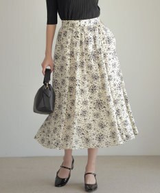 組曲 モザイクフラワープリント スカート