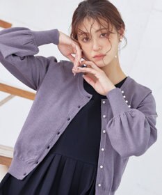 Tiaclasse 【洗える】2WAYパール釦カーディガン