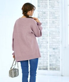 Tiaclasse 【洗える】袖先フリルミドル丈カーディガン