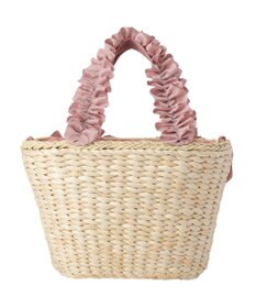 Maison de FLEUR 【2Way】フリルハンドルメイズリボン2Wayカゴバッグ