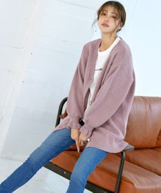 Tiaclasse 【洗える】袖先フリルミドル丈カーディガン