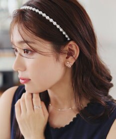 Tiaclasse パールストーンカチューシャ