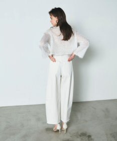 GRACE CONTINENTAL ラメフリンジカットトップ