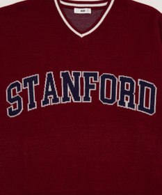 WEGO VネックグラフィックニットBIGプルオーバー