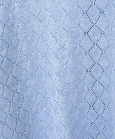 earth music&ecology シアースカラップ透かし編みカーディガン