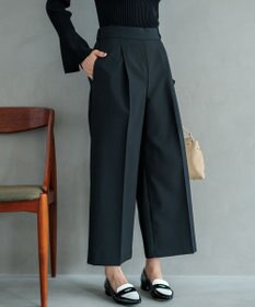 組曲 【美シルエット・ストレッチ・シワになりにくい】オシャクロス ガウチョパンツ