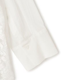 BEIGE， GALENA / コットンレースバンドカラーシャツ