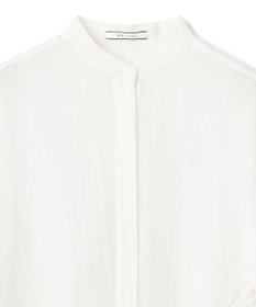 BEIGE， GALENA / コットンレースバンドカラーシャツ