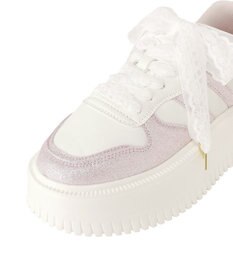 Maison de FLEUR レースリボン厚底スニーカー