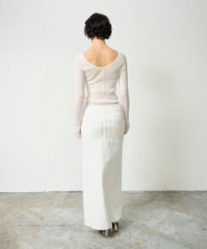 GRACE CONTINENTAL ラメシアーリブニットトップ