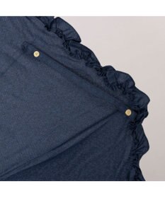 UNBILLION カシュネ cachenez / シャンブレーフリルトップレス2段折りたたみ傘