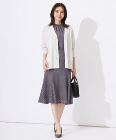 J.PRESS LADIES L 【洗える】 Co/Peライト Vネック カーディガン