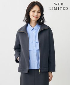 J.PRESS LADIES S 【WEB限定】ダンボールジャージー ハイネック ブルゾン