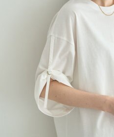 YECCA VECCA ドロストスリーブヘムレースTee