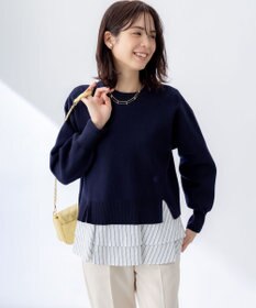 組曲 L スウェットライクニットプルオーバー