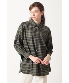 DAKS チェック ドローストリングオーバーシャツ