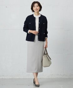 J.PRESS LADIES S 【洗える】ダンボールジャージー ナロー スカート