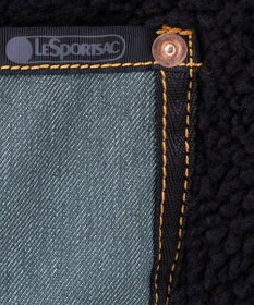 LeSportsac SMALL TWO WAY DENIM TOTE/ブラックデニム/ブラックシェルパ