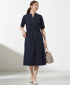 J.PRESS LADIES L 【接触冷感・洗える】プレーティングジャージー ワンピース