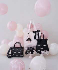 Maison de FLEUR リボンマニアツイードバレッタ