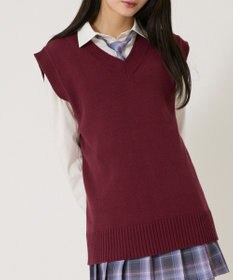 WEGO 【SCHOOLITEM】無地ニットベスト