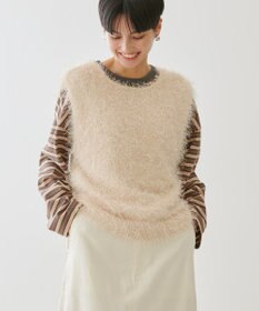 AMERICAN HOLIC 選べる丈２サイズ前後２ｗａｙシャギーベスト