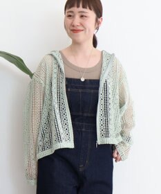 AMERICAN HOLIC 【先行予約】幾何学レースフードシャツ