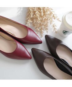 Pointer 日本製 本革美脚ローヒールパンプス